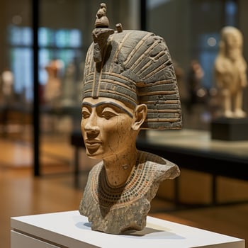 ancient egyptian bust sculpture photo