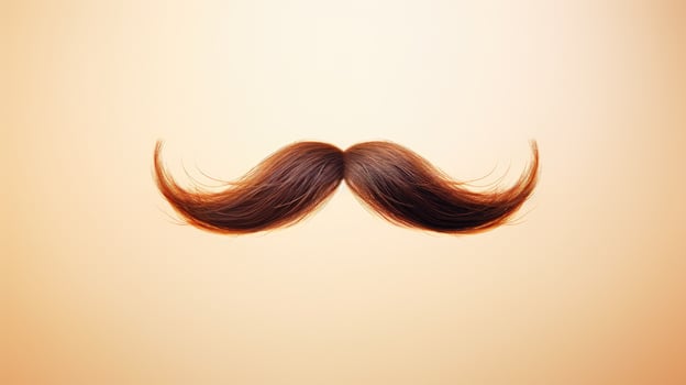 Stylish mustache on plain background photo