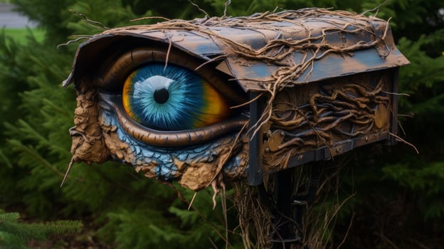Mystical eye in nature photo