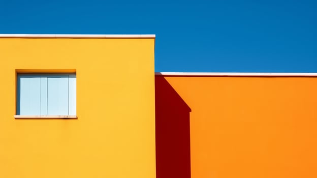 vibrant geometric architecture photo