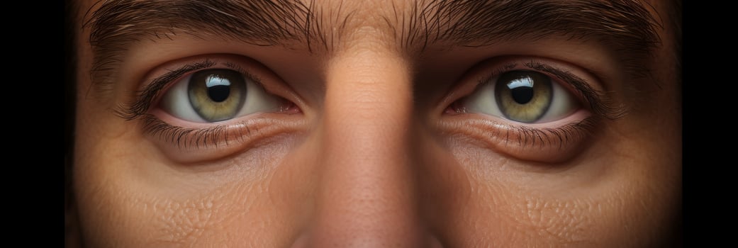 Intense eyes of a person photo