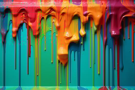 Vibrant abstract paint dripping background photo