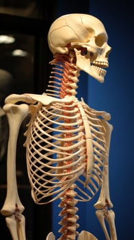 Detailed model of the human skeletal system photo