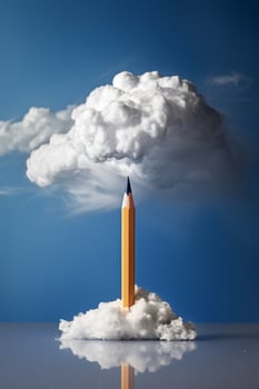 Pencil rocket launch photo