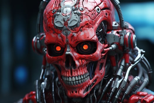 Terrifying Cyborg Skull photo