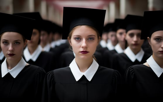 group of graduates in formal attire photo