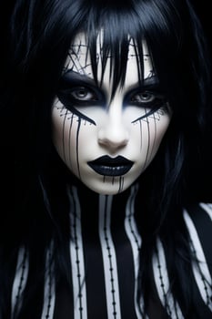 dark gothic makeup portrait photo