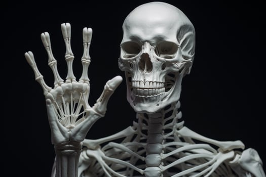 Anatomical model of the human skeleton photo