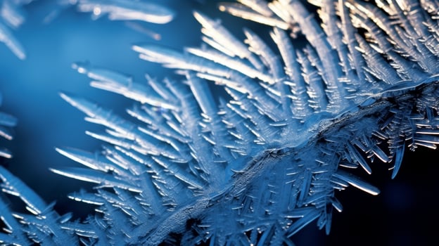 Intricate ice crystal formation photo