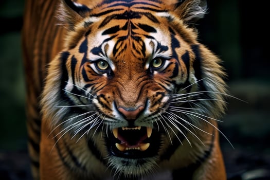 Fierce tiger with piercing eyes photo