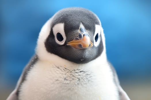Adorable penguin with big eyes photo