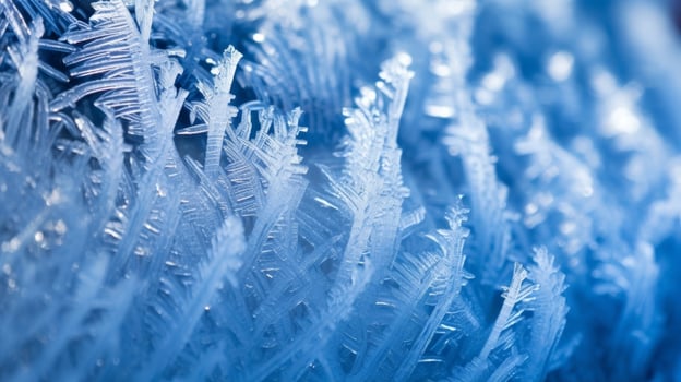 Intricate ice crystal formations photo