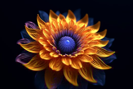 Vibrant sunflower with striking colors photo