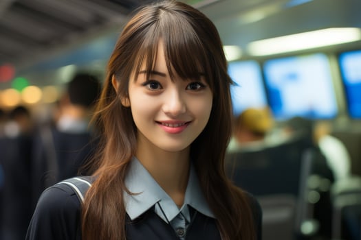 smiling young woman in business attire photo