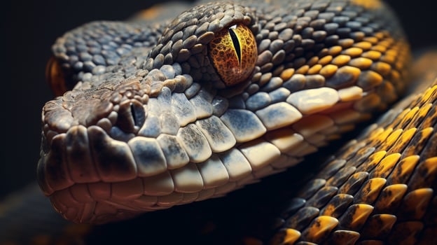 Extreme close up of a snakes eye photo