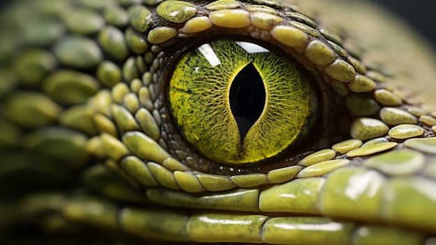 Extreme close up of a reptiles eye photo