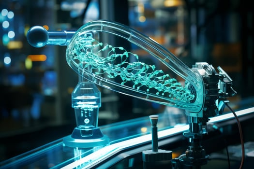 Intricate glass sculpture on display photo