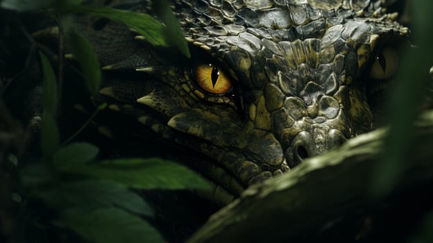 Closeup of a fierce dragons eye photo