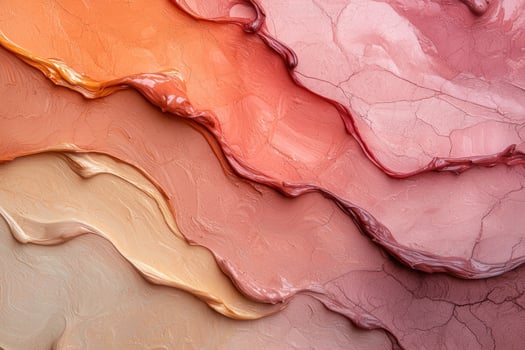 Abstract Swirls of Makeup Colors. Peach, Pink, and Brown Shades photo