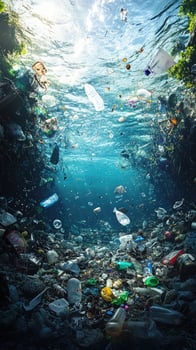 Plastic pollution is contaminating ocean water and seabed photo