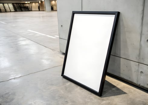 Picture Frame mockup isolated on white background photo
