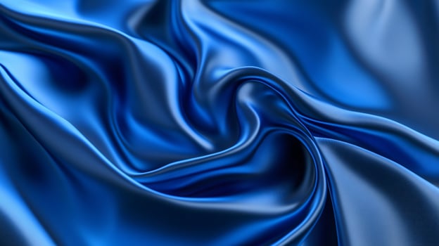 A blue fabric with a wave pattern photo