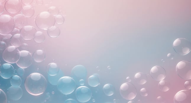 Soft Pink and Blue Bubble Background with Gradient Color and Texture photo