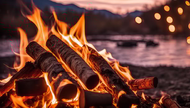 Campfire in the Evening photo