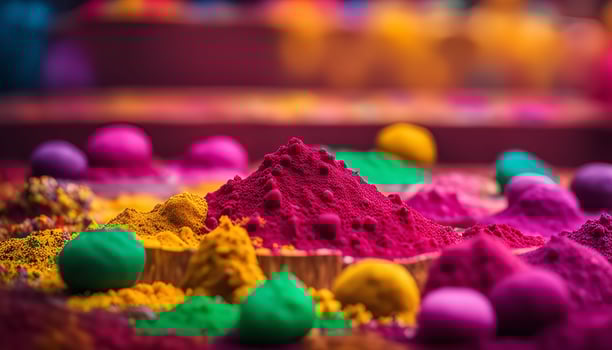 Colorful Powder for Holi Festival photo