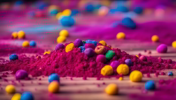 Colorful Powder and Balls photo