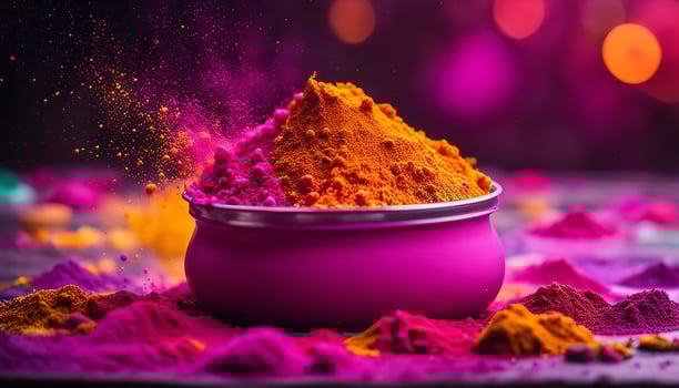 Vibrant Holi Festival Colors photo