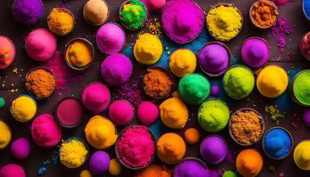 Vibrant Colors of Holi Festival photo