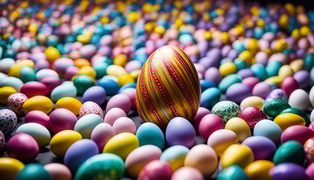 Easter Eggs on Dark Background photo