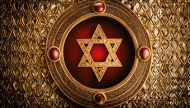 Star of David on a Gold Background photo