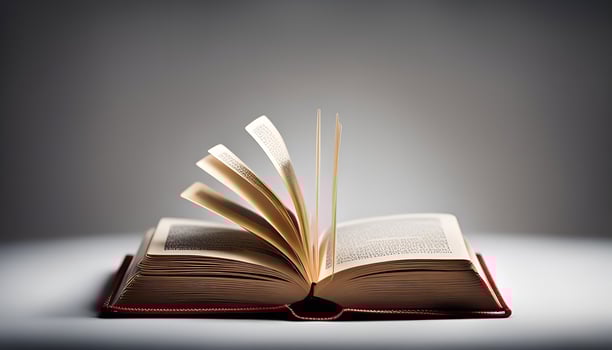 Open Book with Pages Turning photo
