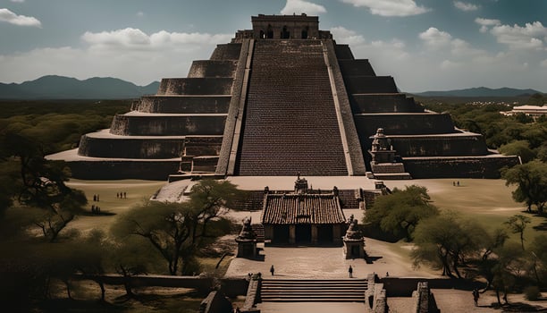 Ancient Mayan Pyramid in Mexico photo