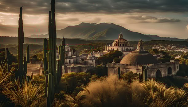 Ancient Monastery Amidst the Mountains photo