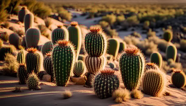 Cactus Garden in Golden Hour photo