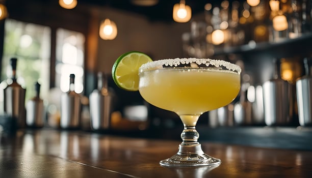 Margarita Cocktail on Bar Counter photo