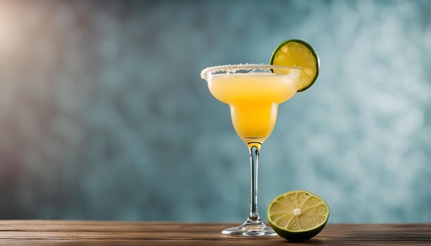 Margarita Cocktail with Lime Garnish photo