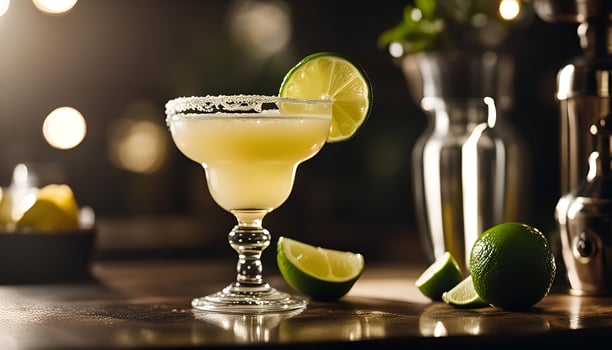 Margarita Cocktail with Lime Garnish photo