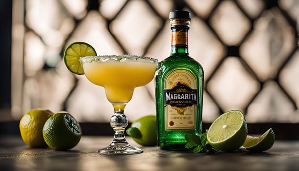 Margarita Cocktail with Lime and Mint photo