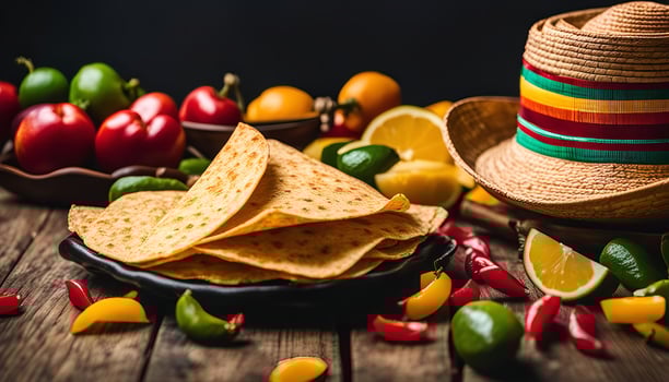Tortillas and Mexican Hat photo