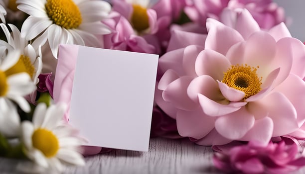 Floral Bouquet with Blank Card photo