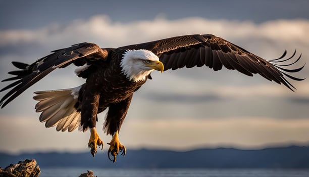 Majestic Bald Eagle in Flight photo