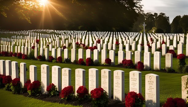Military Cemetery in a Peaceful Setting photo