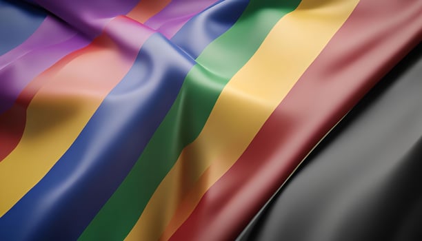 Rainbow Pride Flag Closeup photo