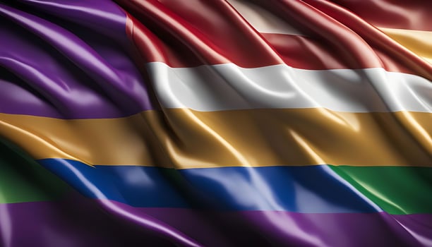 Intersex Pride Flag Celebrating Diversity and Inclusion photo