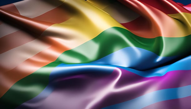 Pride Flag Colors - Symbol of LGBTQ Acceptance photo
