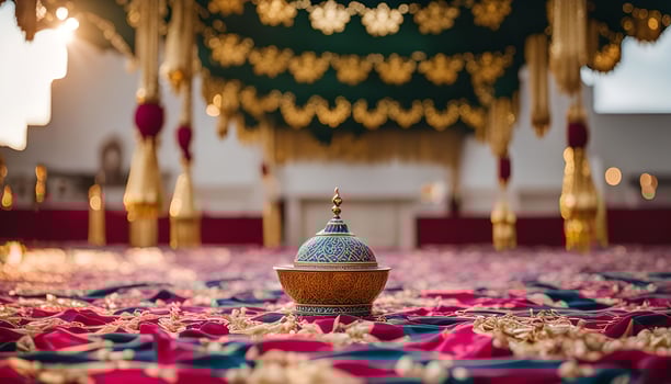 A Golden Jar in a Decorated Setting photo